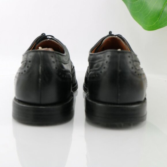 Allen Edmonds Mens McAllister Oxford Size 9.5 C Black Leather Dress Shoe Wingtip - Picture 7 of 12